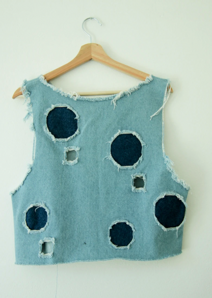 Denim circle top